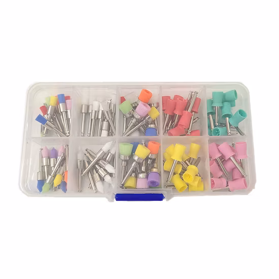 Consumibles dentales 100 unids/set cepillos de Pulido Dental para limpieza de dientes