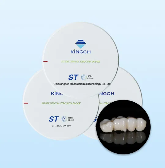 Materiales dentales 95 mm 71 mm 98 * 16 mm Cadcam Preshaded Zirconia Block