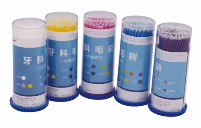 Material dental Microcepillos consumibles de plástico colorido